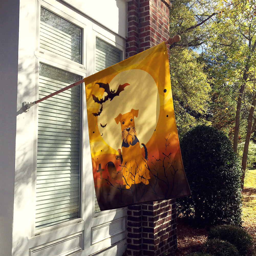 Halloween Airedale House Flag 28x40 Porch Sleeve Pole Decorative Outside Yard Banner Artwork Wall Hanging, Polyester