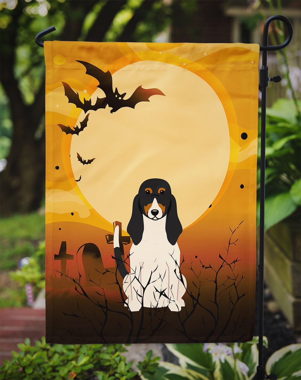 Halloween Swiss Hound Garden Flag Mailbox Decorative Yard Banner Outside Patio Artwork for Flower Beds, Garden Size, Multicolor