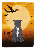 Halloween Staffordshire Bull Terrier Blue Garden Flag Mailbox Decorative Yard Banner Outside Patio Artwork for Flower Beds, Garden Size, Multicolor