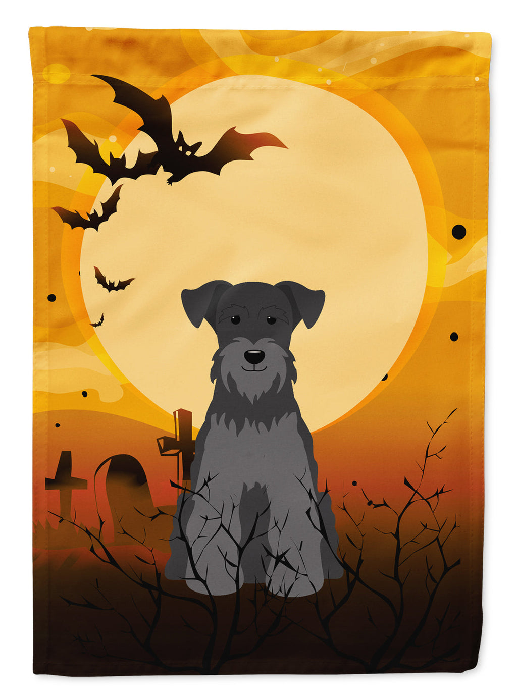 Halloween Miniature Schnauzer Black Garden Flag Mailbox Decorative Yard Banner Outside Patio Artwork for Flower Beds, Garden Size, Multicolor