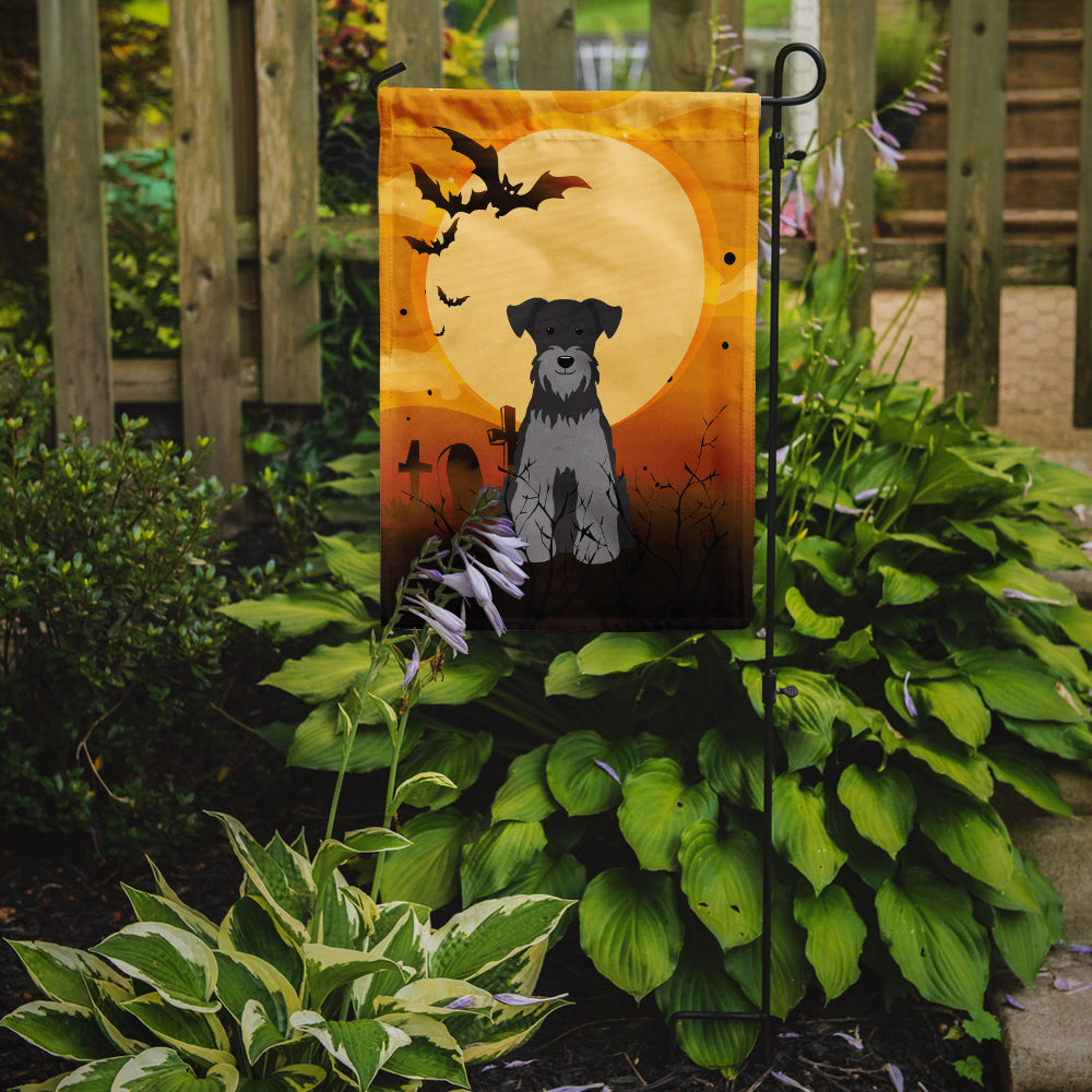 Halloween Miniature Schnauzer Black Silver Garden Flag Mailbox Decorative Yard Banner Outside Patio Artwork for Flower Beds, Garden Size, Multicolor