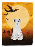 Halloween Miniature Schnauzer White Garden Flag Mailbox Decorative Yard Banner Outside Patio Artwork for Flower Beds, Garden Size, Multicolor
