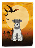 Halloween Miniature Schnauzer Salt and Pepper Garden Flag Mailbox Decorative Yard Banner Outside Patio Artwork for Flower Beds, Garden Size, Multicolor
