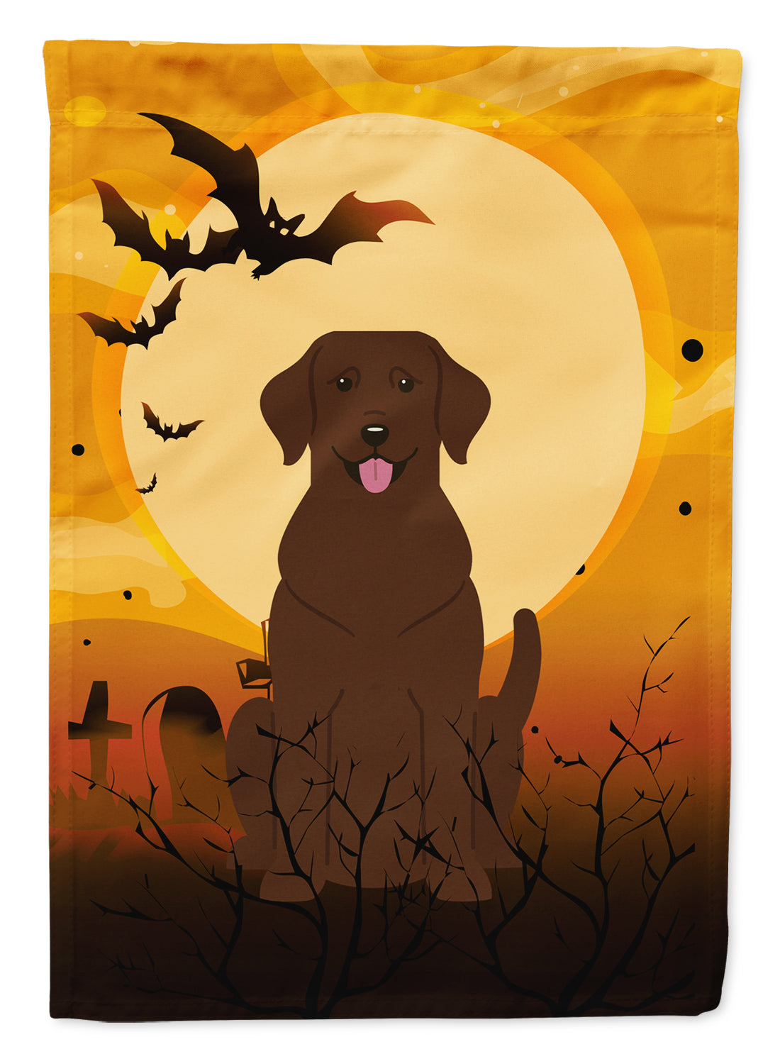 Halloween Chocolate Labrador Garden Flag Mailbox Decorative Yard Banner Outside Patio Artwork for Flower Beds, Garden Size, Multicolor