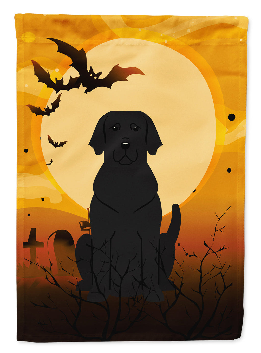 Halloween Black Labrador Garden Flag Mailbox Decorative Yard Banner Outside Patio Artwork for Flower Beds, Garden Size, Multicolor