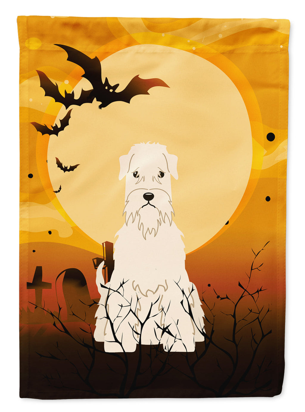 Halloween Soft Coated Wheaten Terrier Garden Flag Mailbox Decorative Yard Banner Outside Patio Artwork for Flower Beds, Garden Size, Multicolor