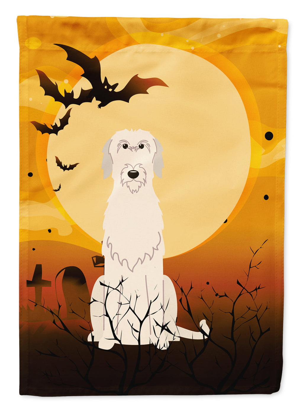 Halloween Irish Wolfhound Garden Flag Mailbox Decorative Yard Banner Outside Patio Artwork for Flower Beds, Garden Size, Multicolor