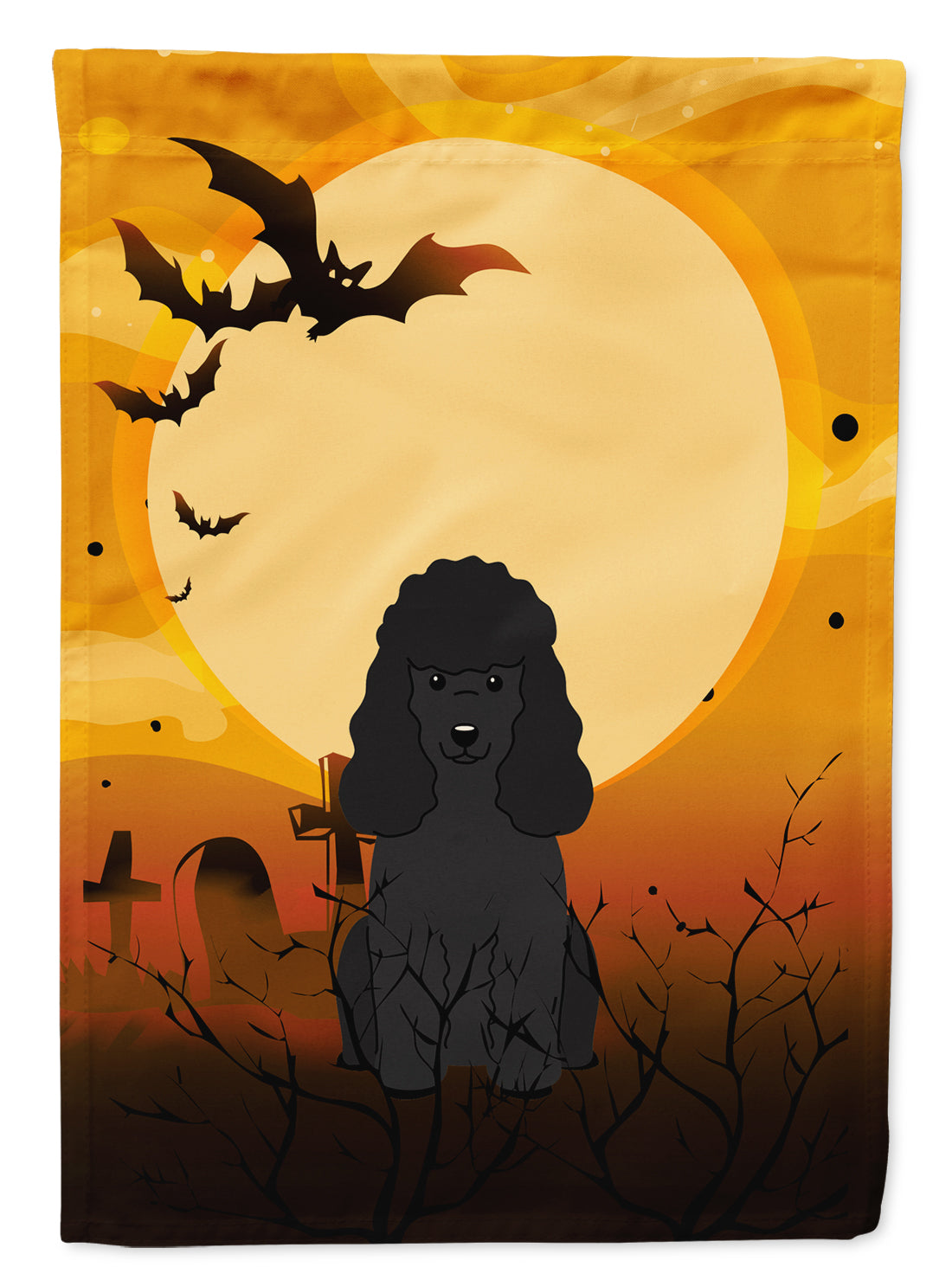 Halloween Poodle Black Garden Flag Mailbox Decorative Yard Banner Outside Patio Artwork for Flower Beds, Garden Size, Multicolor