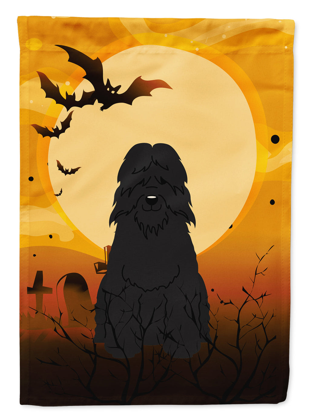 Halloween Bouvier des Flandres Garden Flag Mailbox Decorative Yard Banner Outside Patio Artwork for Flower Beds, Garden Size, Multicolor