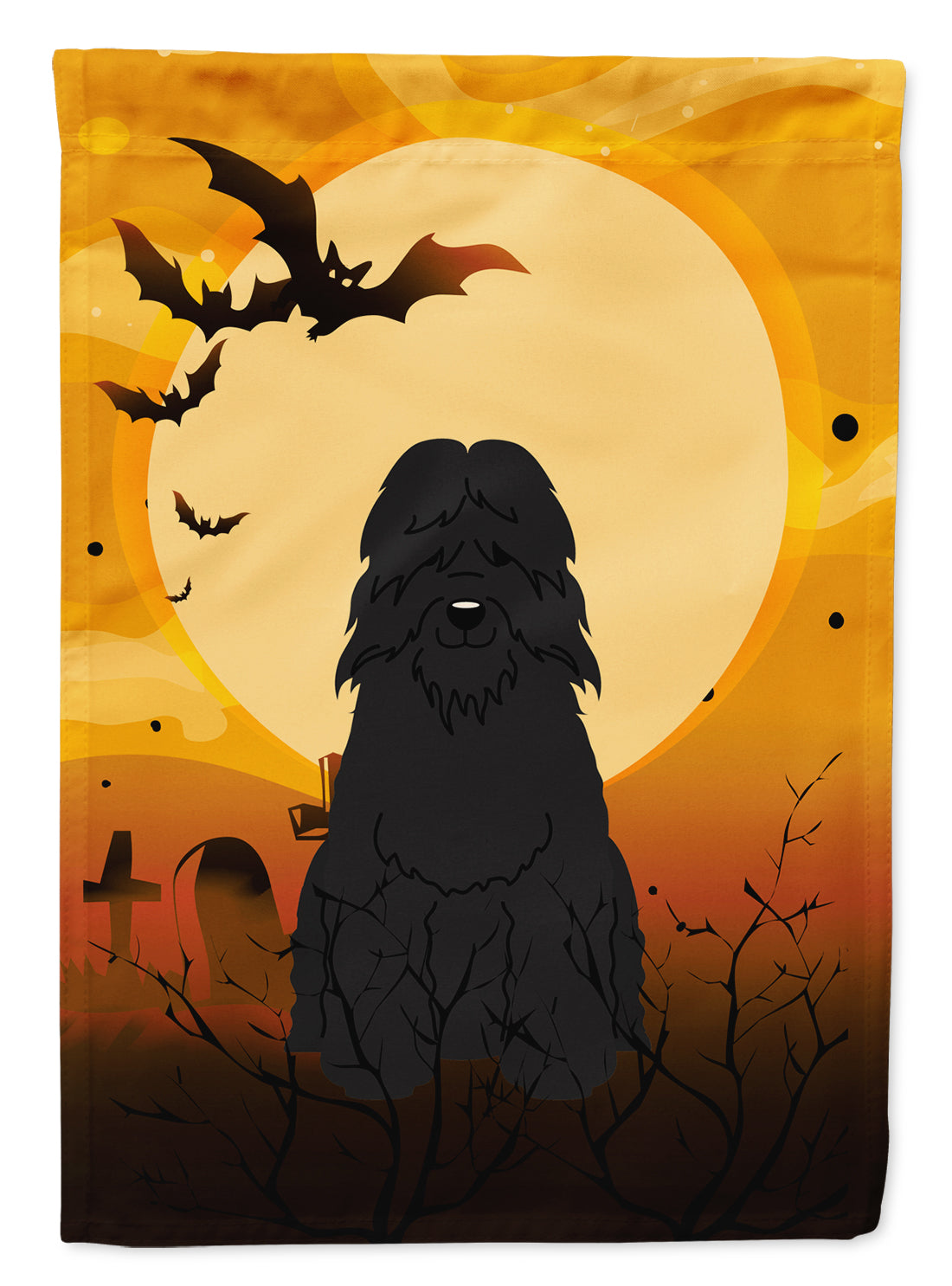 Halloween Bouvier des Flandres Garden Flag Mailbox Decorative Yard Banner Outside Patio Artwork for Flower Beds, Garden Size, Multicolor