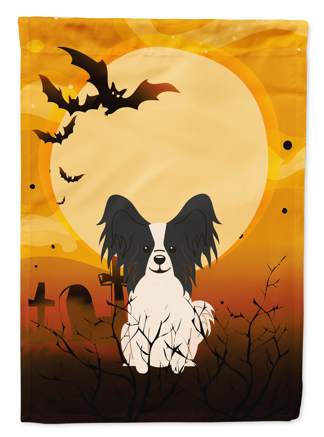 Halloween Papillon Black White Garden Flag Mailbox Decorative Yard Banner Outside Patio Artwork for Flower Beds, Garden Size, Multicolor