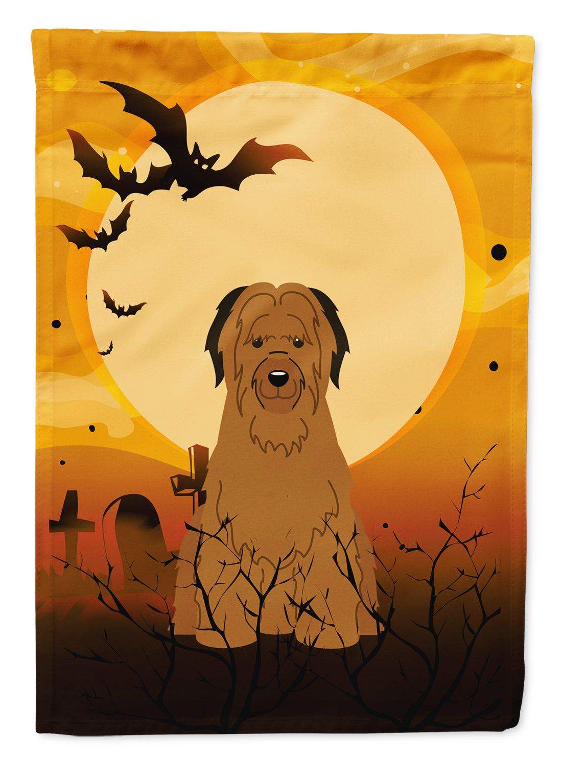 Halloween Briard Brown Garden Flag Mailbox Decorative Yard Banner Outside Patio Artwork for Flower Beds, Garden Size, Multicolor