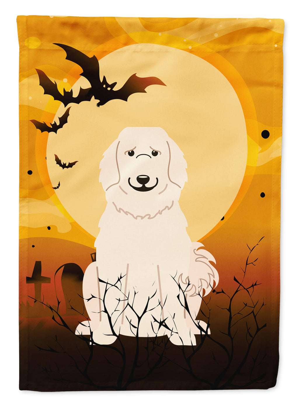 Halloween Great Pyrenese Garden Flag Mailbox Decorative Yard Banner Outside Patio Artwork for Flower Beds, Garden Size, Multicolor