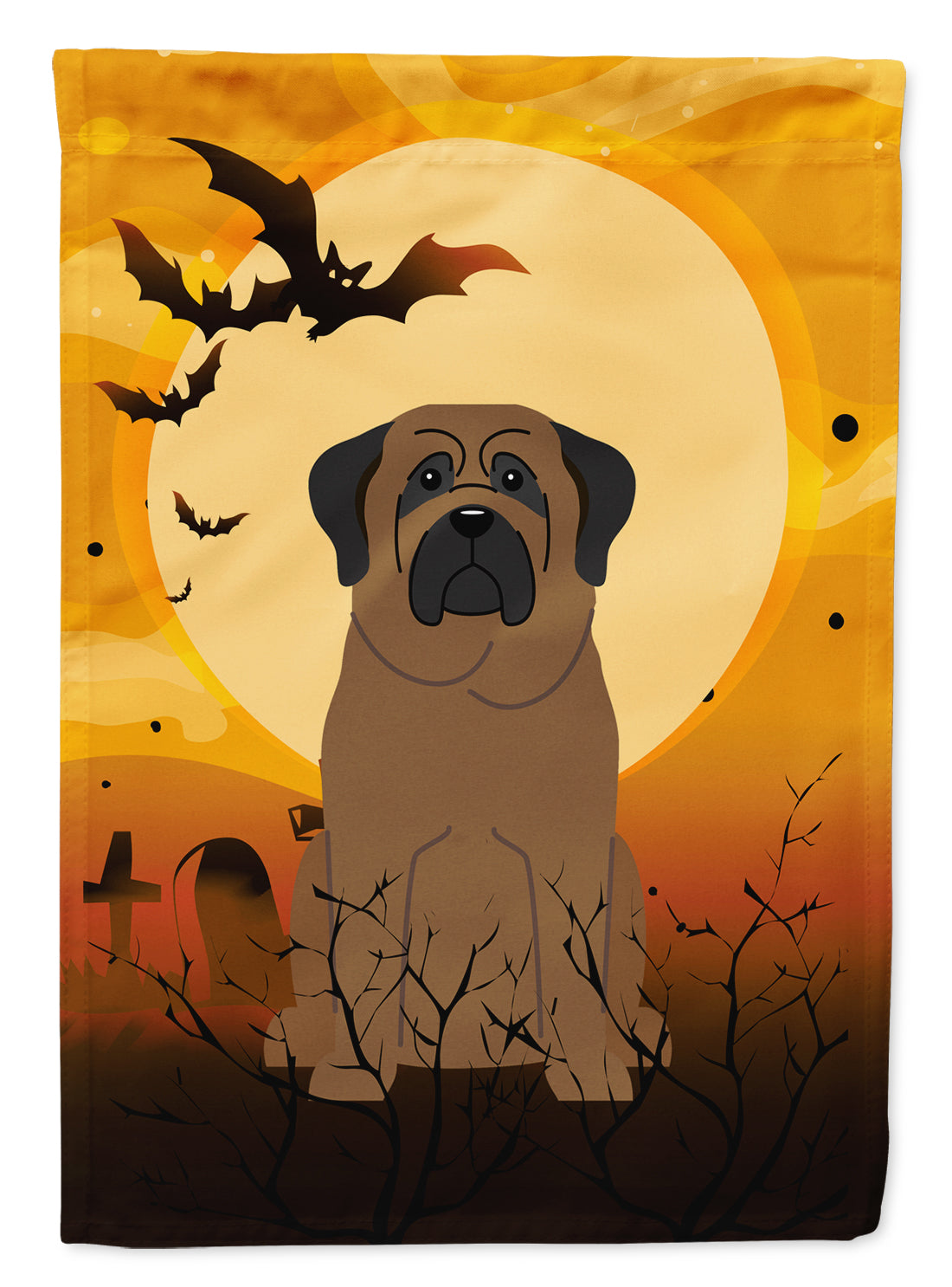 Halloween Bullmastiff Garden Flag Mailbox Decorative Yard Banner Outside Patio Artwork for Flower Beds, Garden Size, Multicolor