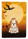 Halloween Shih Tzu Red White Garden Flag Mailbox Decorative Yard Banner Outside Patio Artwork for Flower Beds, Garden Size, Multicolor