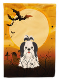 Halloween Shih Tzu Black White Garden Flag Mailbox Decorative Yard Banner Outside Patio Artwork for Flower Beds, Garden Size, Multicolor
