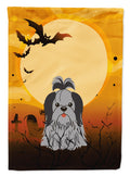 Halloween Shih Tzu Black Silver Garden Flag Mailbox Decorative Yard Banner Outside Patio Artwork for Flower Beds, Garden Size, Multicolor