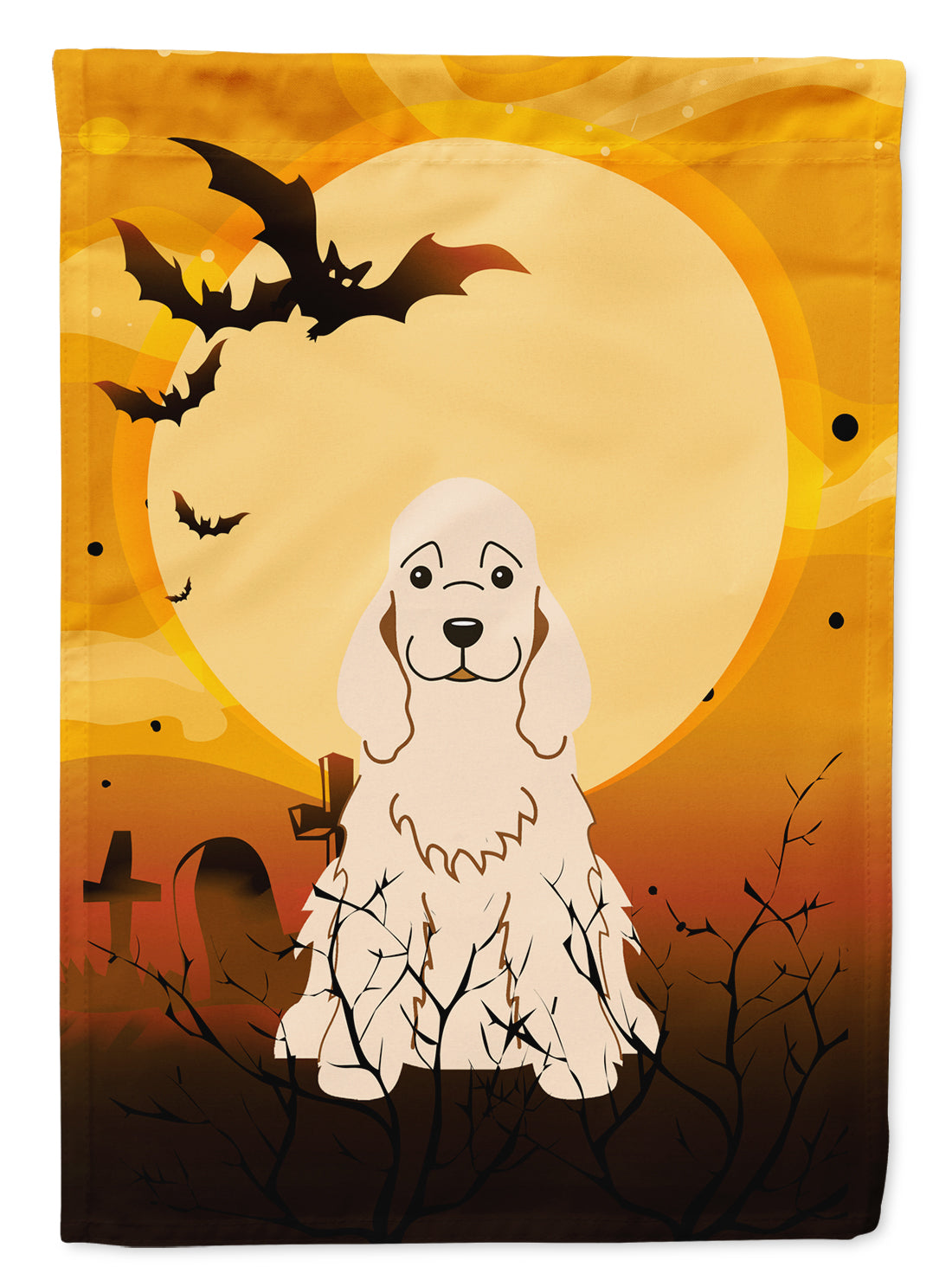 Halloween Cocker Spaniel Buff Garden Flag Mailbox Decorative Yard Banner Outside Patio Artwork for Flower Beds, Garden Size, Multicolor