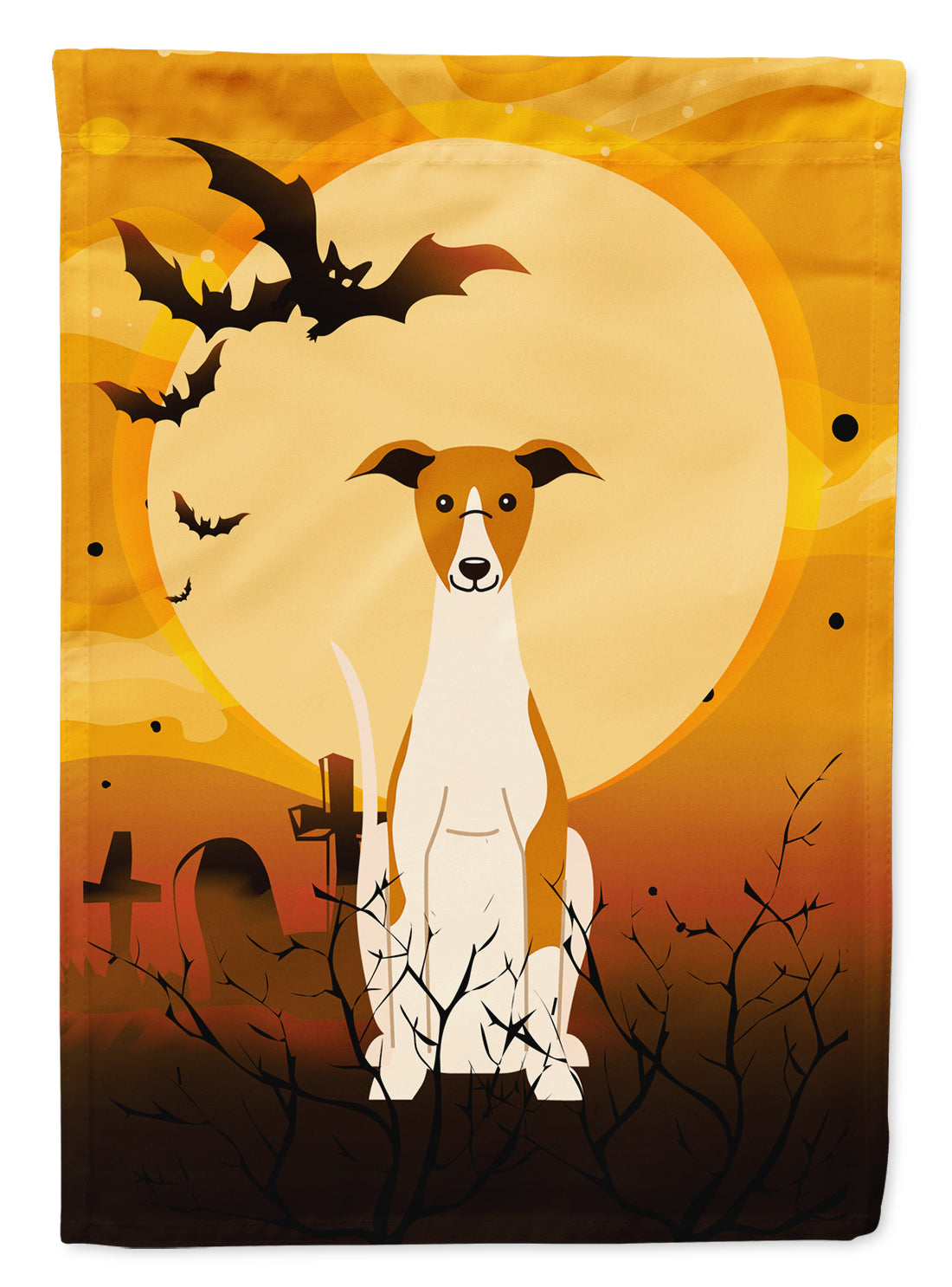 Halloween Whippet Garden Flag Mailbox Decorative Yard Banner Outside Patio Artwork for Flower Beds, Garden Size, Multicolor