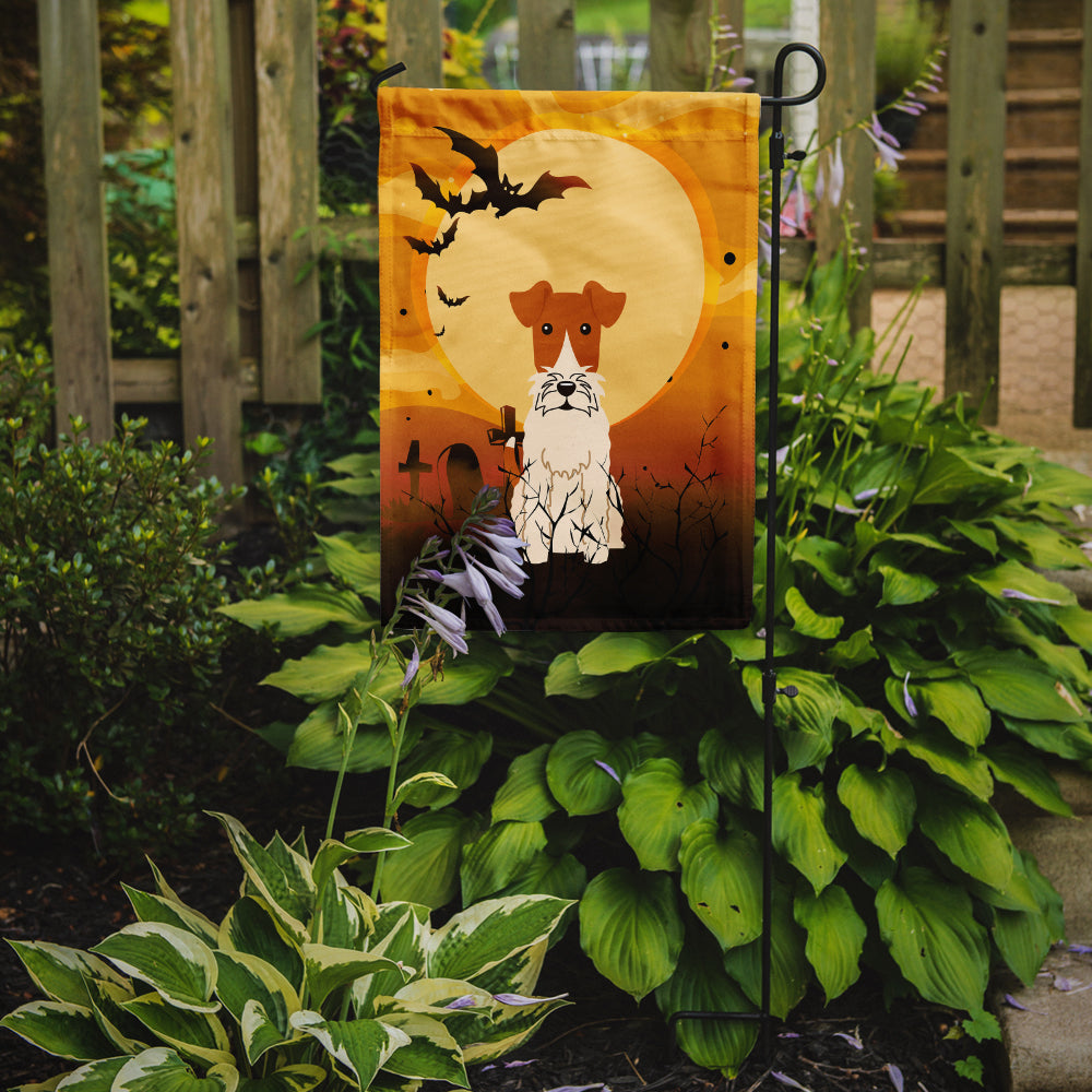Halloween Wire Fox Terrier Garden Flag Mailbox Decorative Yard Banner Outside Patio Artwork for Flower Beds, Garden Size, Multicolor