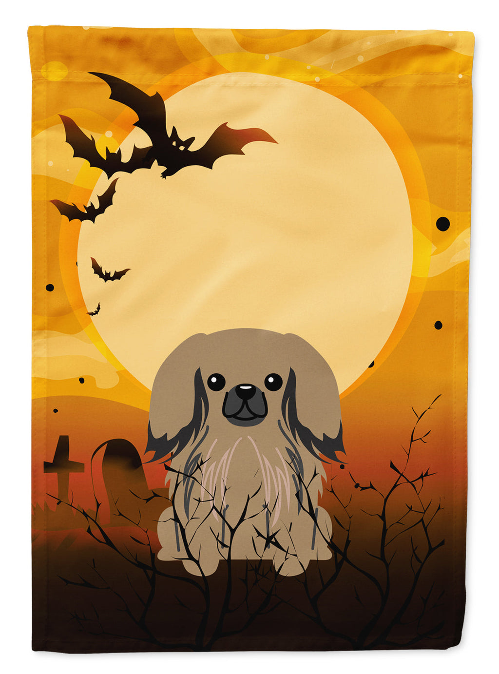 Halloween Pekingese Tan Garden Flag Mailbox Decorative Yard Banner Outside Patio Artwork for Flower Beds, Garden Size, Multicolor