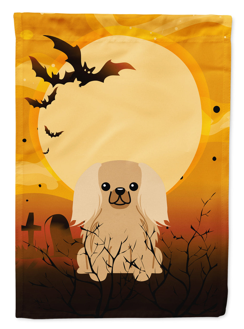 Halloween Pekingese Fawn Sable Garden Flag Mailbox Decorative Yard Banner Outside Patio Artwork for Flower Beds, Garden Size, Multicolor