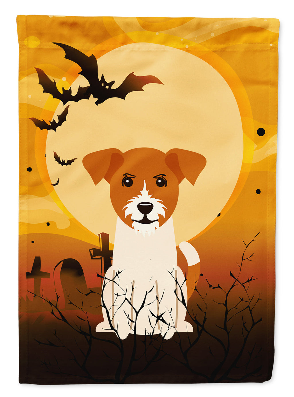 Halloween Jack Russell Terrier Garden Flag Mailbox Decorative Yard Banner Outside Patio Artwork for Flower Beds, Garden Size, Multicolor
