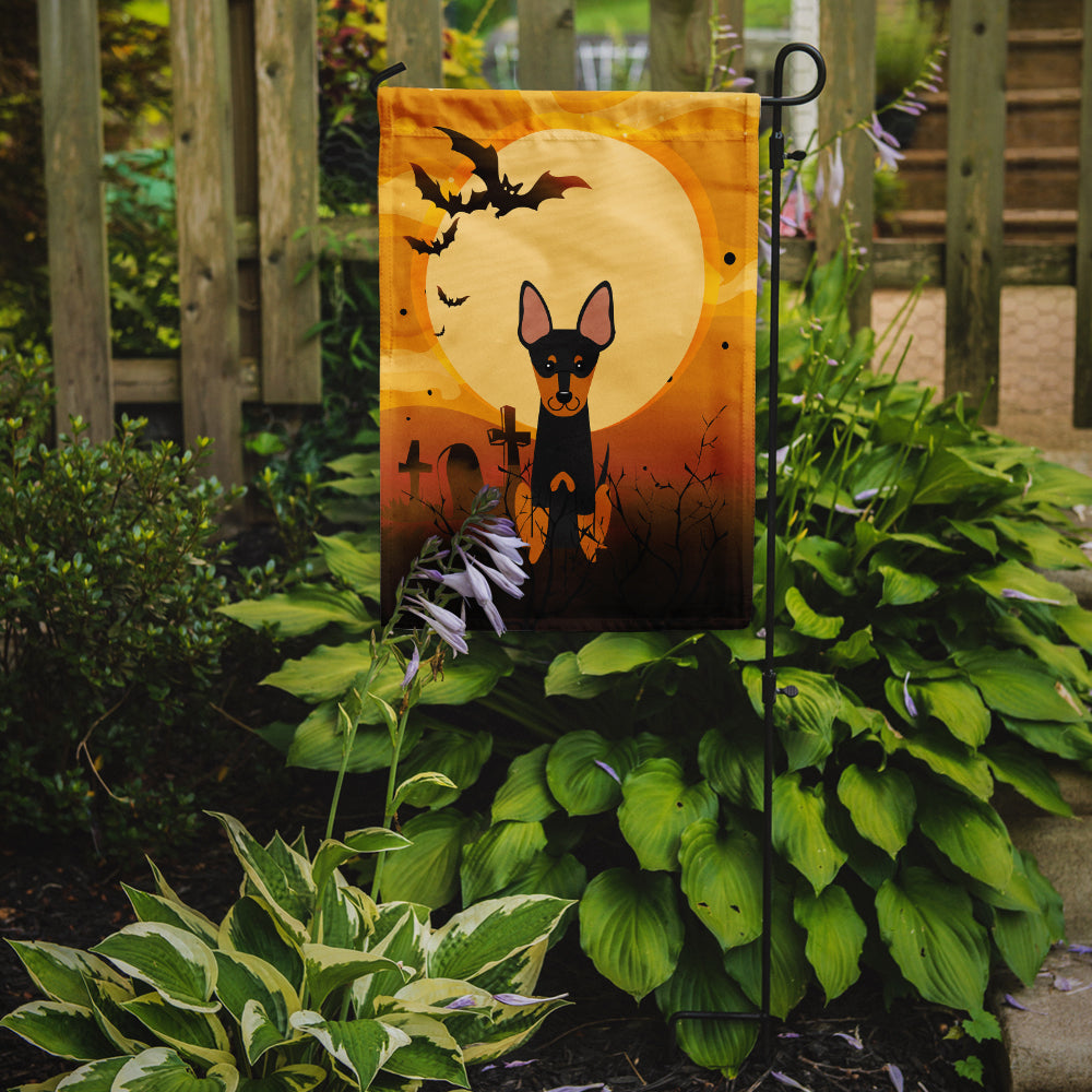 Halloween English Toy Terrier Garden Flag Mailbox Decorative Yard Banner Outside Patio Artwork for Flower Beds, Garden Size, Multicolor