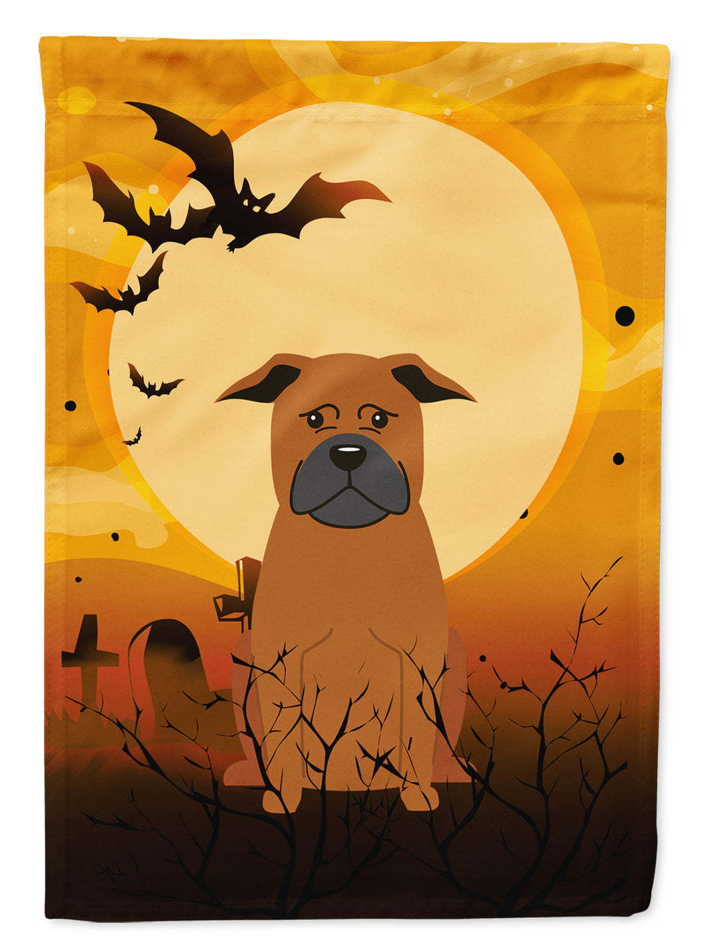 Halloween Chinese Chongqing Dog Garden Flag Mailbox Decorative Yard Banner Outside Patio Artwork for Flower Beds, Garden Size, Multicolor
