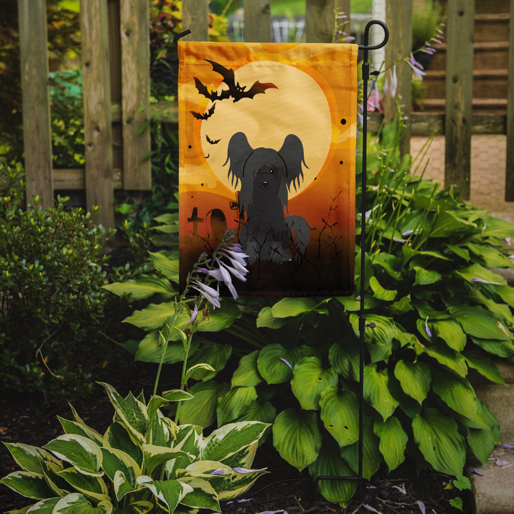 Halloween Chinese Crested Black Garden Flag Mailbox Decorative Yard Banner Outside Patio Artwork for Flower Beds, Garden Size, Multicolor