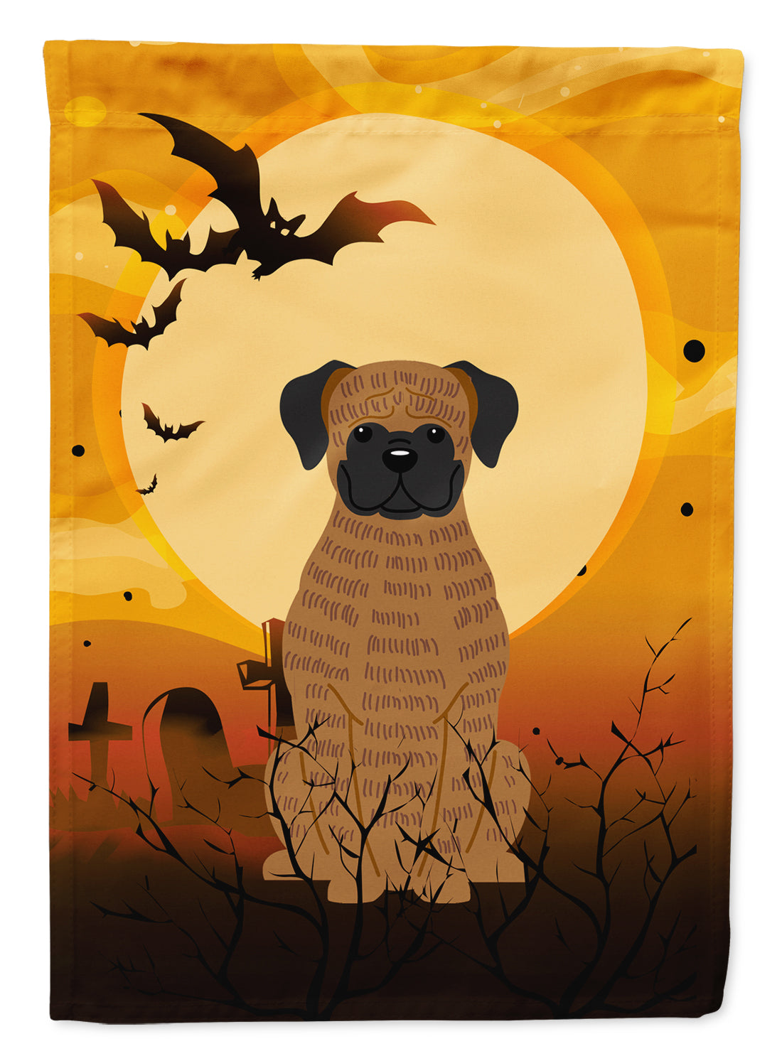 Halloween Brindle Boxer Garden Flag Mailbox Decorative Yard Banner Outside Patio Artwork for Flower Beds, Garden Size, Multicolor