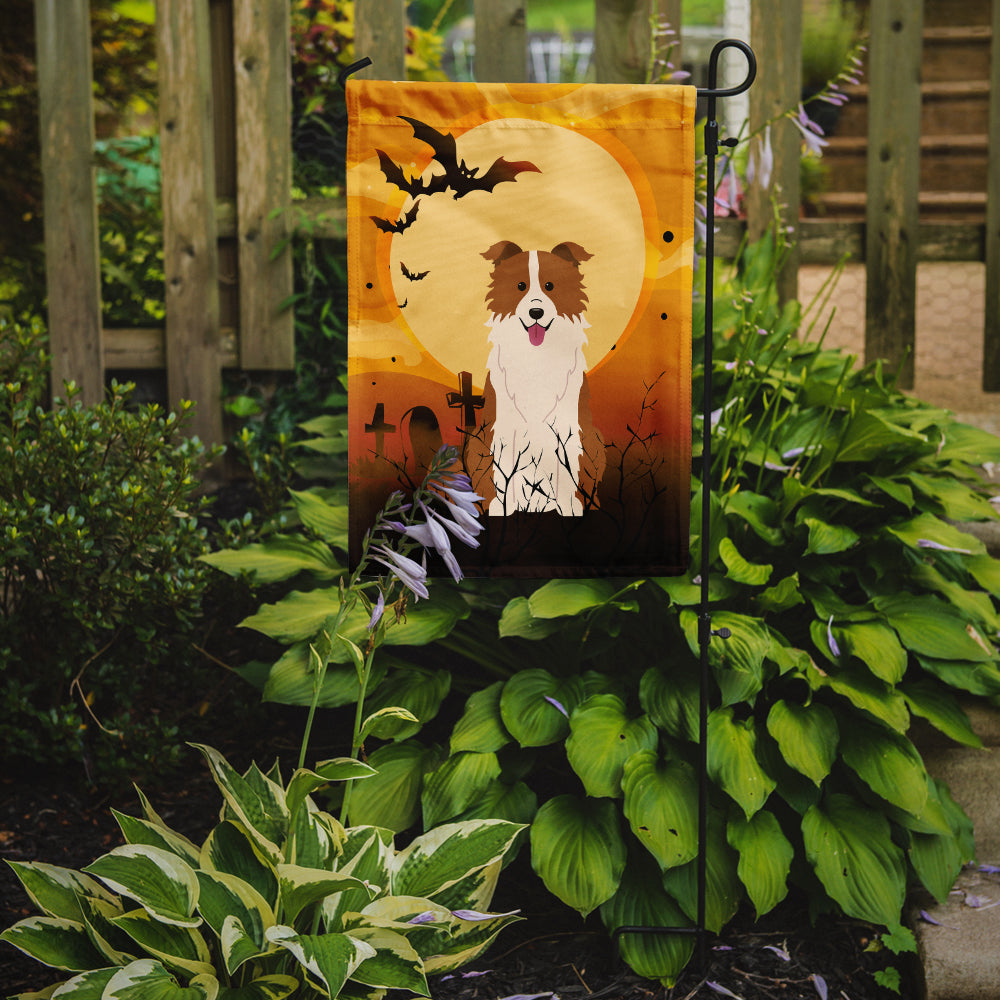 Halloween Border Collie Red White Garden Flag Mailbox Decorative Yard Banner Outside Patio Artwork for Flower Beds, Garden Size, Multicolor