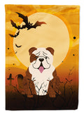 Halloween English Bulldog Brindle White Garden Flag Mailbox Decorative Yard Banner Outside Patio Artwork for Flower Beds, Garden Size, Multicolor