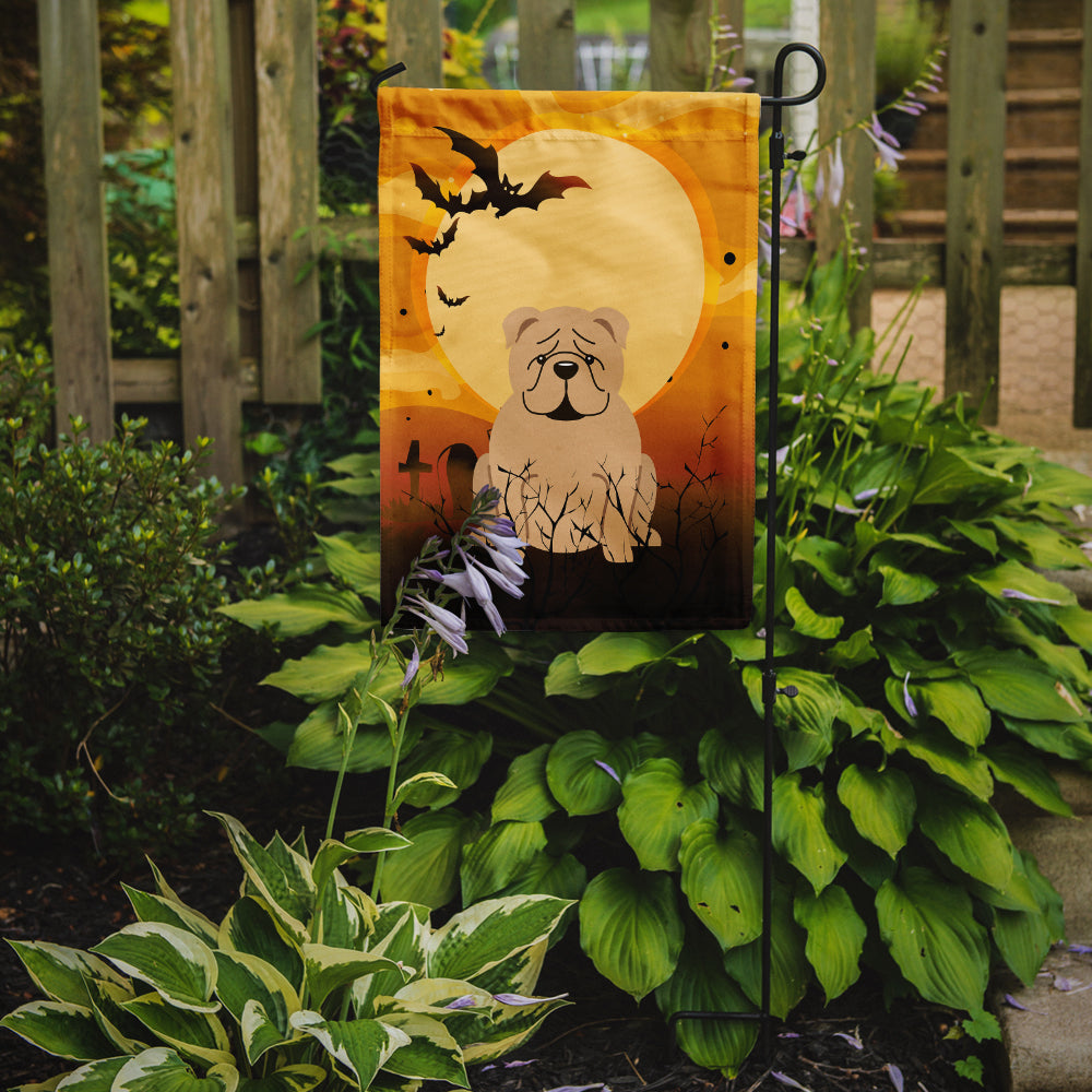 Halloween English Bulldog Fawn Garden Flag Mailbox Decorative Yard Banner Outside Patio Artwork for Flower Beds, Garden Size, Multicolor