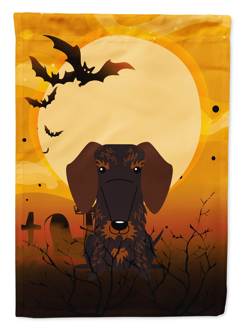 Halloween Wire Haired Dachshund Chocolate Garden Flag Mailbox Decorative Yard Banner Outside Patio Artwork for Flower Beds, Garden Size, Multicolor