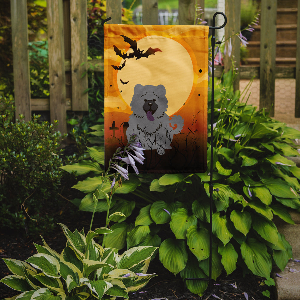Halloween Chow Chow Blue Garden Flag Mailbox Decorative Yard Banner Outside Patio Artwork for Flower Beds, Garden Size, Multicolor