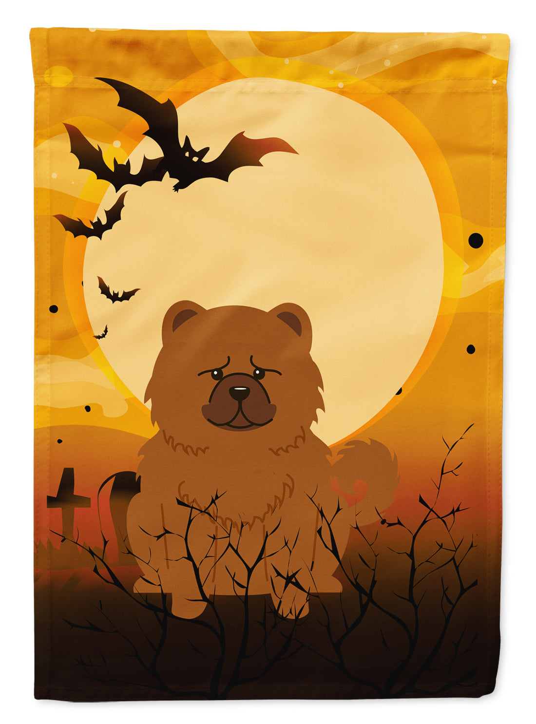 Halloween Chow Chow Red Garden Flag Mailbox Decorative Yard Banner Outside Patio Artwork for Flower Beds, Garden Size, Multicolor