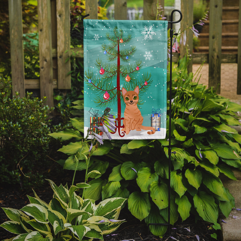 Australian Mist Cat Merry Christmas Tree Garden Flag Mailbox Decorative Yard Banner Outside Patio Artwork for Flower Beds, Garden Size, Multicolor