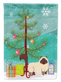Birman Cat Merry Christmas Tree Garden Flag Mailbox Decorative Yard Banner Outside Patio Artwork for Flower Beds, Garden Size, Multicolor