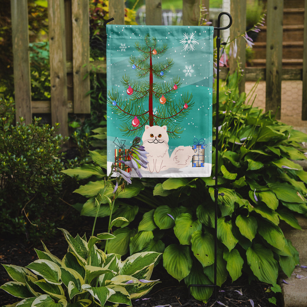 Persian Cat Merry Christmas Tree Garden Flag Mailbox Decorative Yard Banner Outside Patio Artwork for Flower Beds, Garden Size, Multicolor