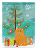 Scottish Fold Cat Merry Christmas Tree Garden Flag Mailbox Decorative Yard Banner Outside Patio Artwork for Flower Beds, Garden Size, Multicolor