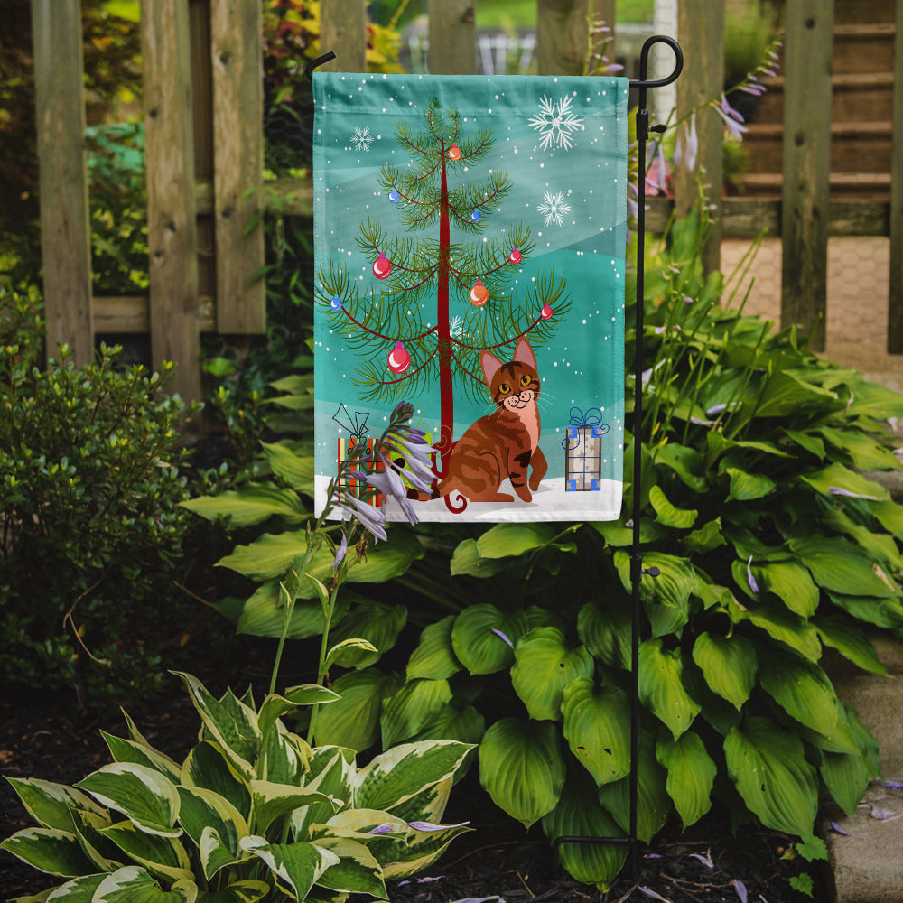 Sokoke Cat Merry Christmas Tree Garden Flag Mailbox Decorative Yard Banner Outside Patio Artwork for Flower Beds, Garden Size, Multicolor