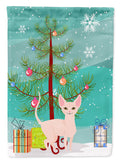 Sphynx Cat Merry Christmas Tree Garden Flag Mailbox Decorative Yard Banner Outside Patio Artwork for Flower Beds, Garden Size, Multicolor