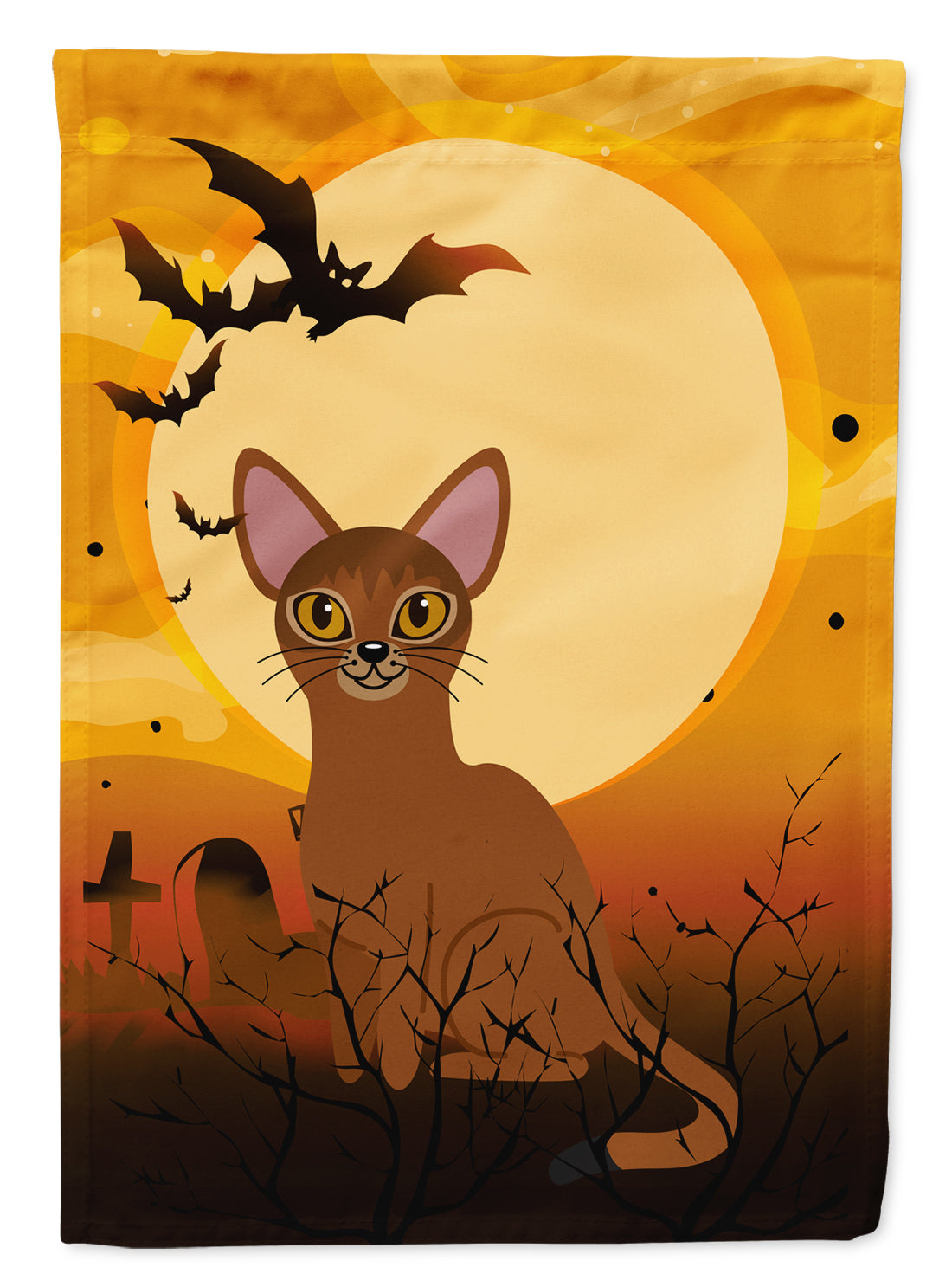 Halloween Abyssinian Cat Garden Flag Mailbox Decorative Yard Banner Outside Patio Artwork for Flower Beds, Garden Size, Multicolor