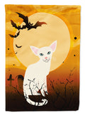 Halloween Foreign White Cat Garden Flag Mailbox Decorative Yard Banner Outside Patio Artwork for Flower Beds, Garden Size, Multicolor