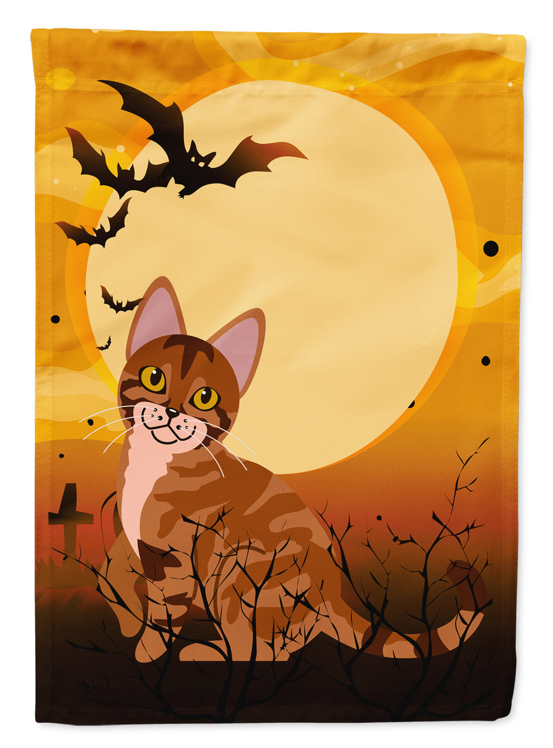 Halloween Sokoke Cat Garden Flag Mailbox Decorative Yard Banner Outside Patio Artwork for Flower Beds, Garden Size, Multicolor