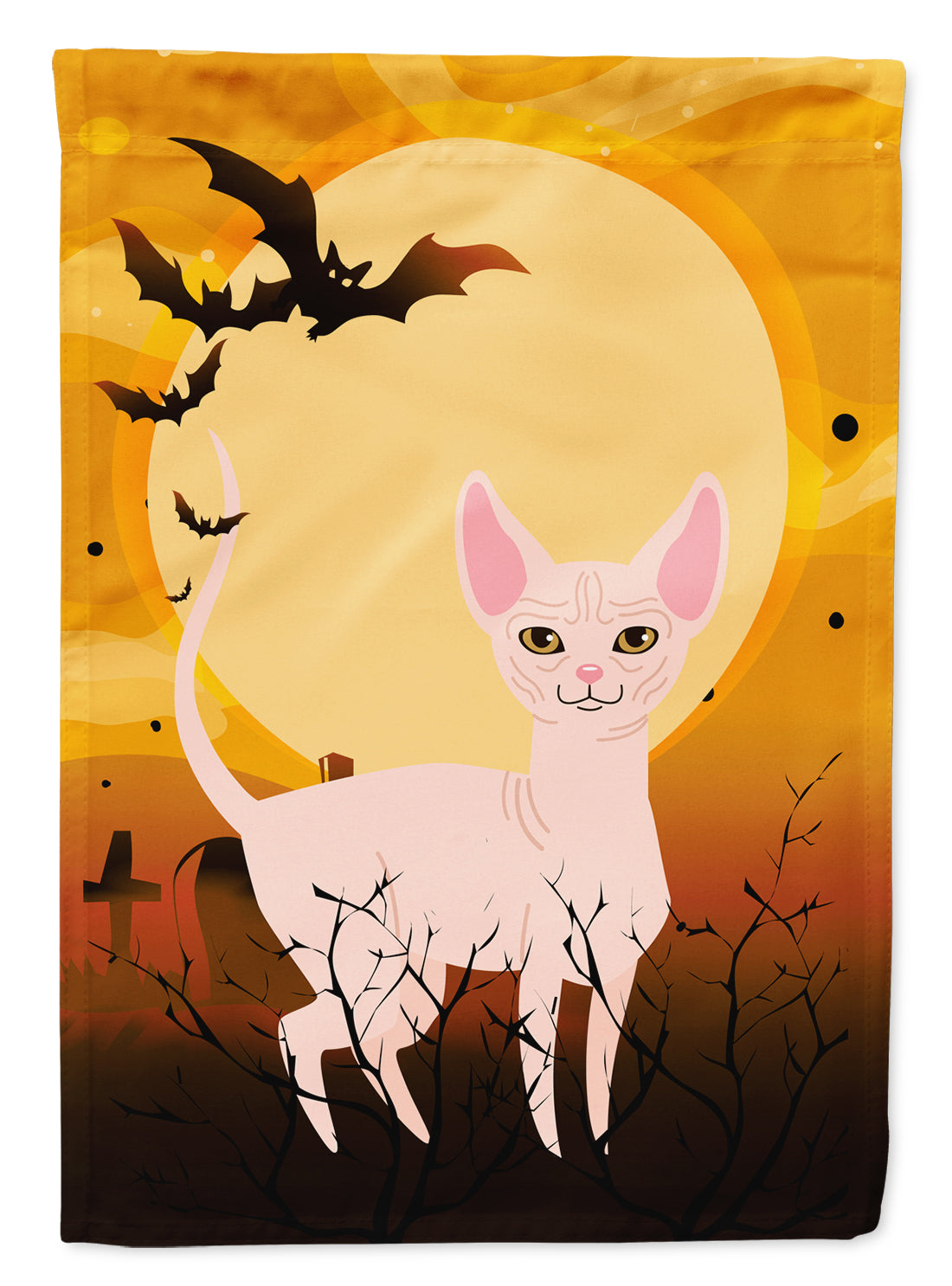 Halloween Sphynx Cat Garden Flag Mailbox Decorative Yard Banner Outside Patio Artwork for Flower Beds, Garden Size, Multicolor