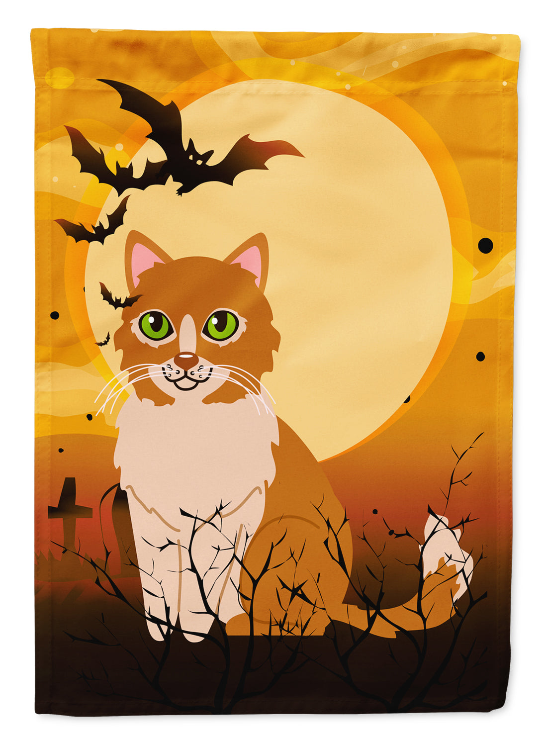 Halloween Ural Rex Cat Garden Flag Mailbox Decorative Yard Banner Outside Patio Artwork for Flower Beds, Garden Size, Multicolor