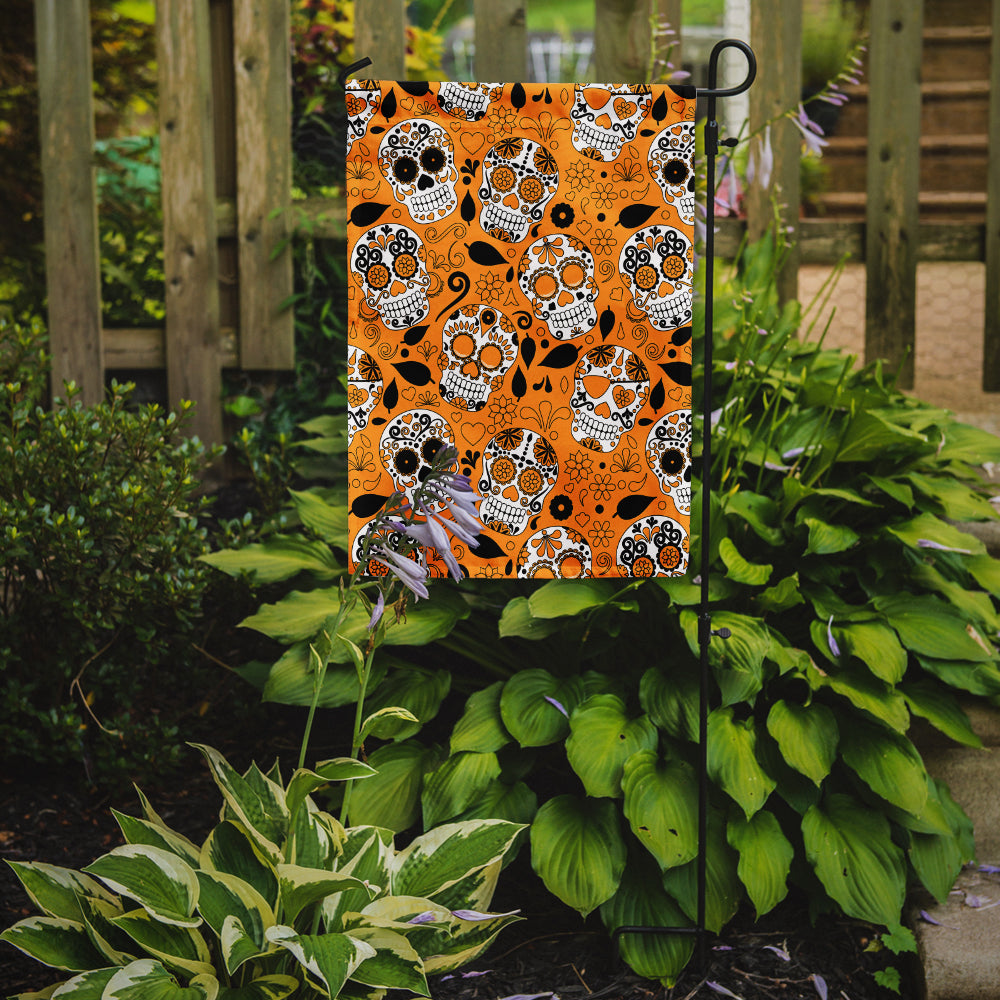 Day of the Dead Orange Garden Flag Mailbox Decorative Yard Banner Outside Patio Artwork for Flower Beds, Garden Size, Multicolor