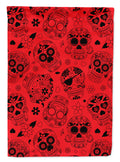 Day of the Dead Red Garden Flag Mailbox Decorative Yard Banner Outside Patio Artwork for Flower Beds, Garden Size, Multicolor